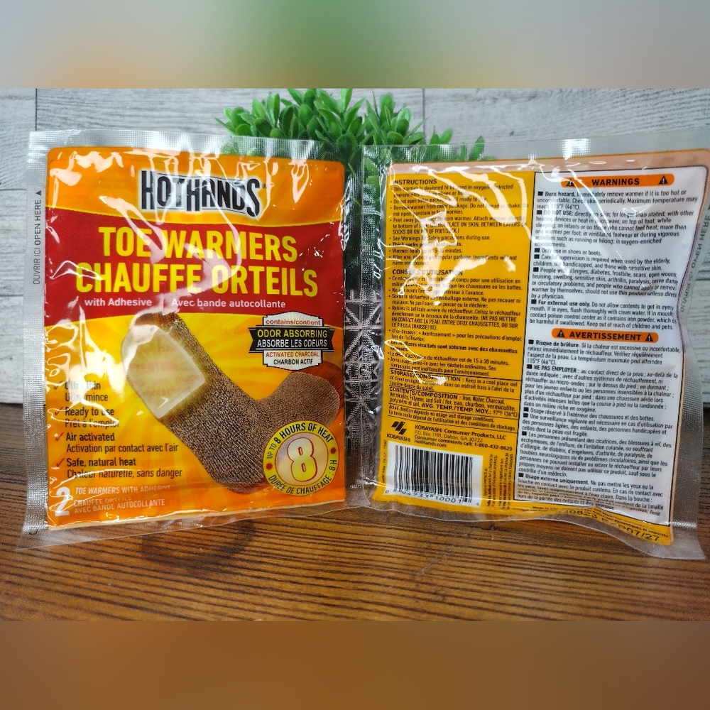 HotHands Toe Warmers - Long Lasting Safe Set Of 2